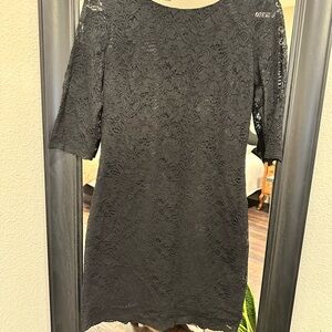 Banana Republic Elegant Black Lace Dress